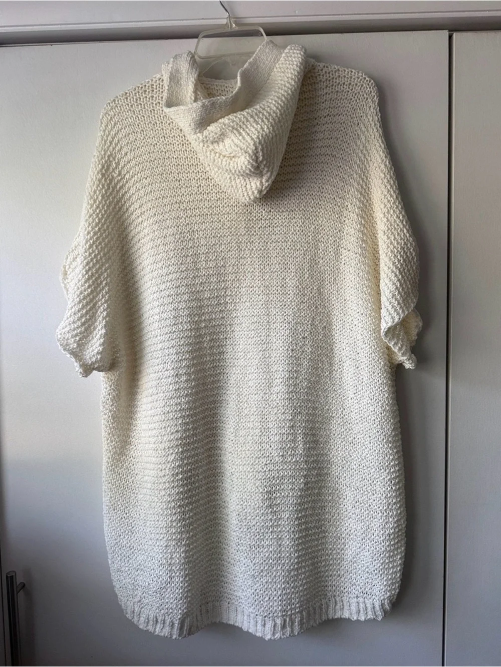 FREE PEOPLE Beach Ivory Let It Go Sweater Cardigan Size Medium T07